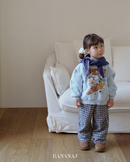 【予約】cozy check pants / bananaj (XS-JS)