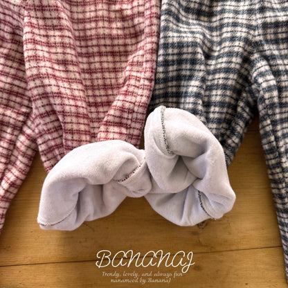 【予約】cozy check pants / bananaj (XS-JS)