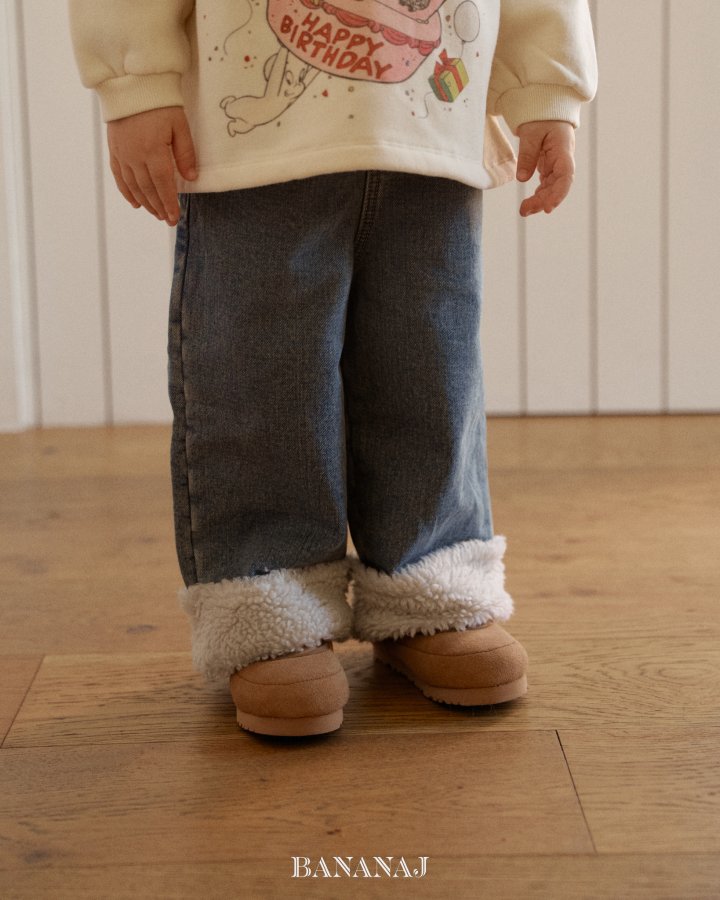 【予約】boa denim pants  / bananaj (XS-JS)