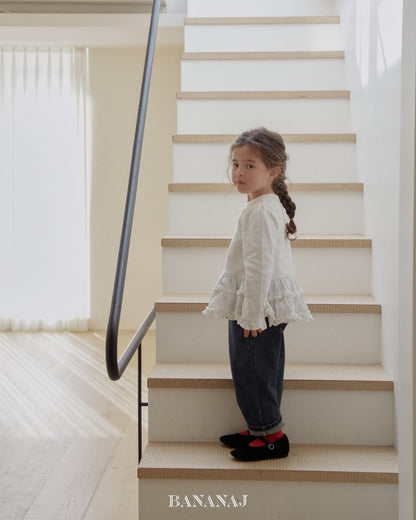 【予約】ruffle frill T  / bananaj (XS-JS)