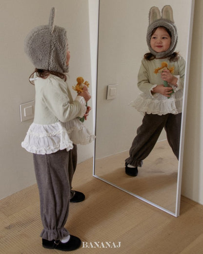 【予約】ruffle frill T  / bananaj (XS-JS)