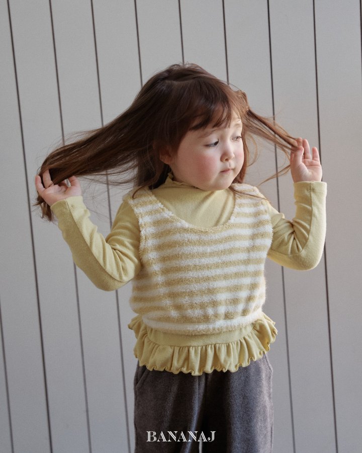 【予約】monsil border tops / bananaj (XS-JS)