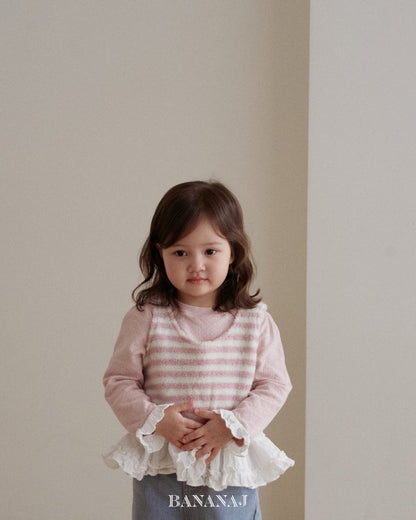 【予約】monsil border tops / bananaj (XS-JS)