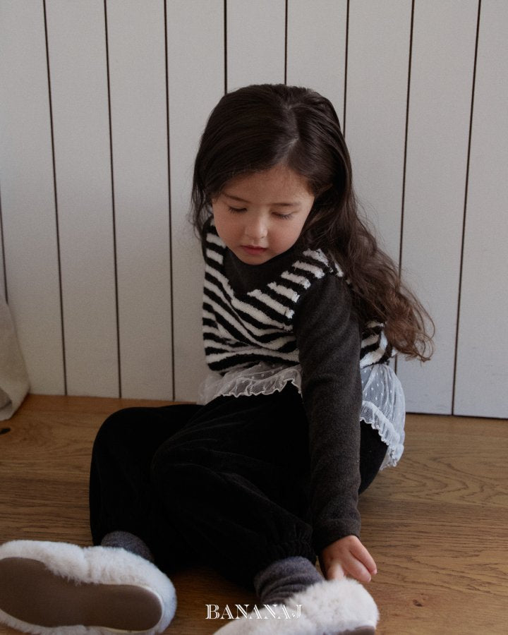 【予約】monsil border tops / bananaj (XS-JS)