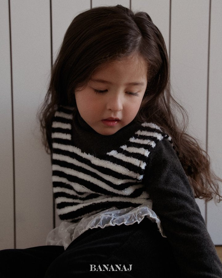 【予約】monsil border tops / bananaj (XS-JS)