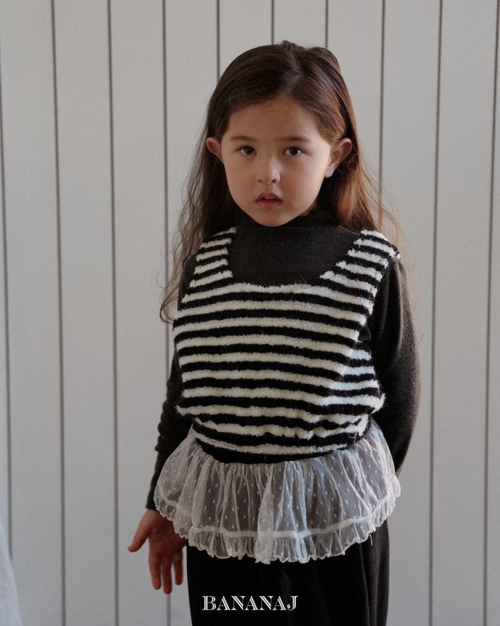 【予約】monsil border tops / bananaj (XS-JS)