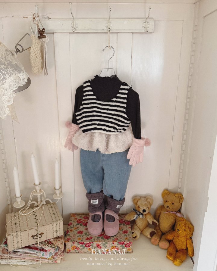 【予約】monsil border tops / bananaj (XS-JS)