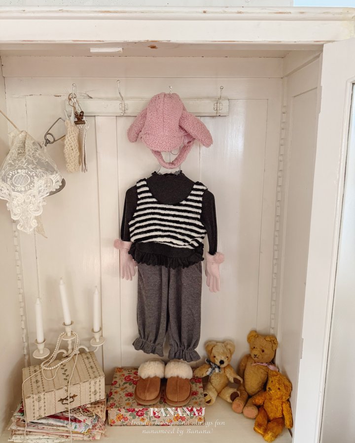 【予約】monsil border tops / bananaj (XS-JS)