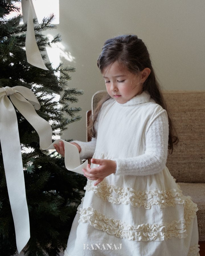 【予約】sherbet frill one-piece  / bananaj (XS-JS)