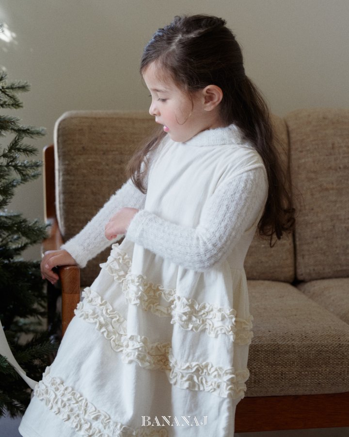 【予約】sherbet frill one-piece  / bananaj (XS-JS)