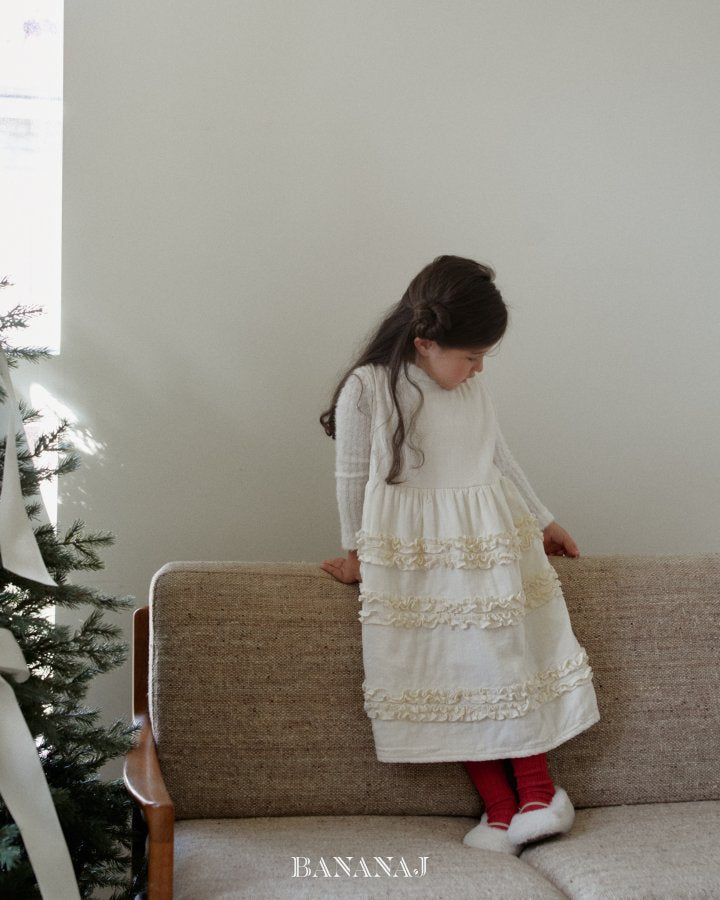 【予約】sherbet frill one-piece  / bananaj (XS-JS)