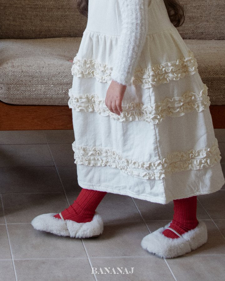 【予約】sherbet frill one-piece  / bananaj (XS-JS)