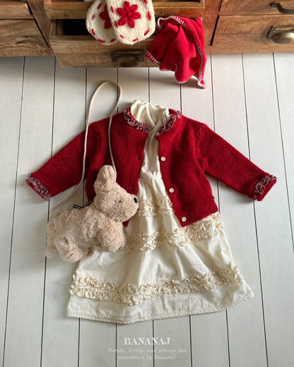 【予約】sherbet frill one-piece  / bananaj (XS-JS)