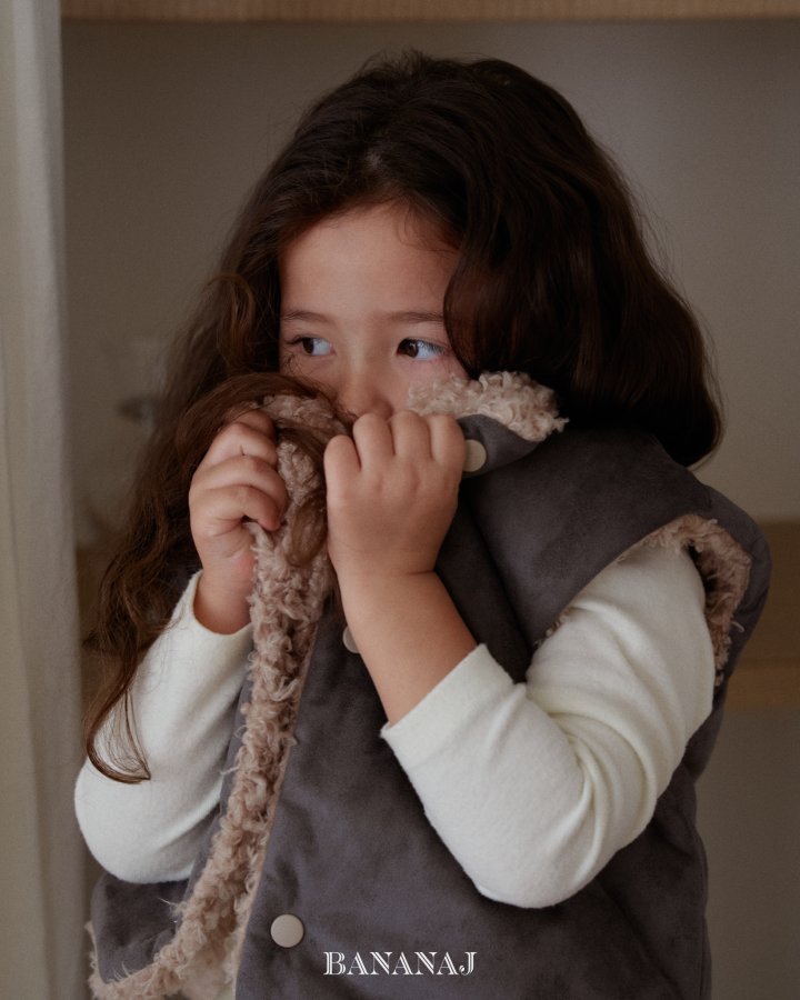 【予約】pick reversible vest / bananaj (XS-JS)