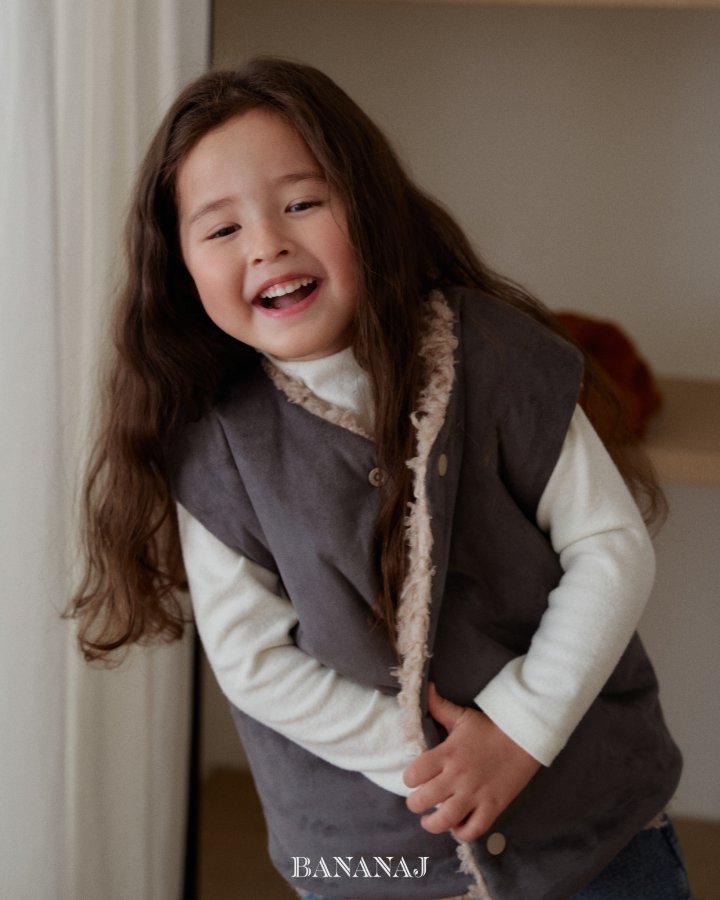 【予約】pick reversible vest / bananaj (XS-JS)