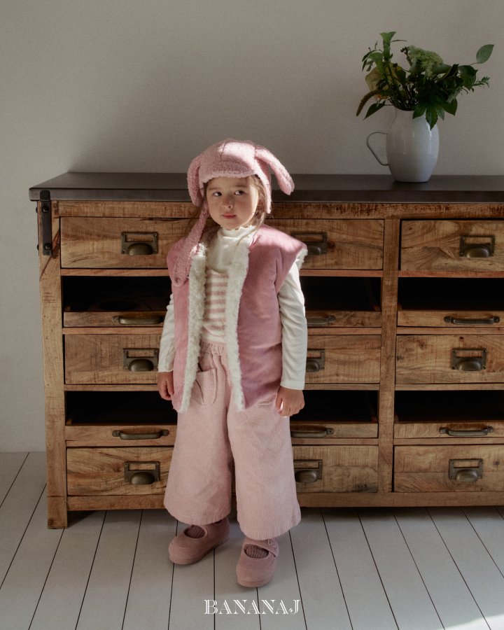 【予約】pick reversible vest / bananaj (XS-JS)