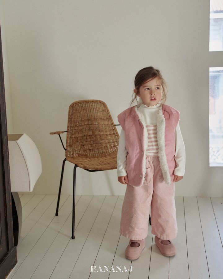 【予約】pick reversible vest / bananaj (XS-JS)