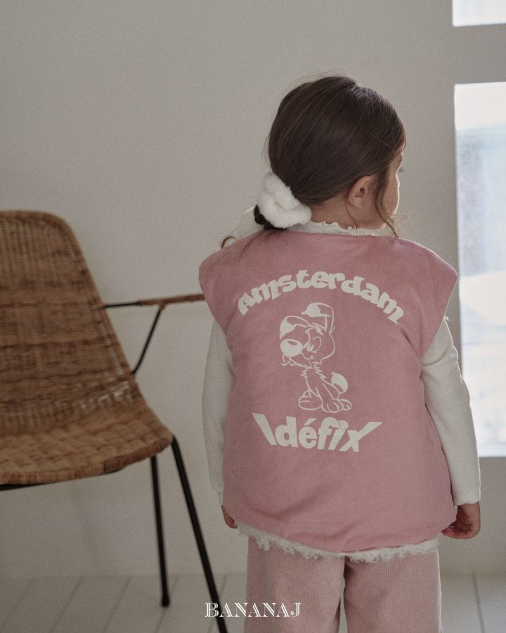 【予約】pick reversible vest / bananaj (XS-JS)