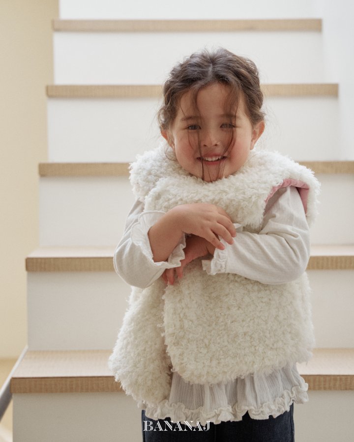 【予約】pick reversible vest / bananaj (XS-JS)