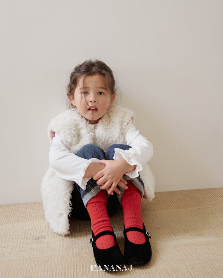 【予約】pick reversible vest / bananaj (XS-JS)