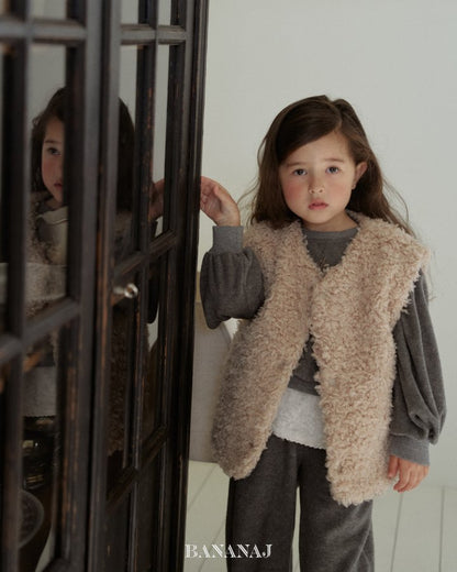 【予約】pick reversible vest / bananaj (XS-JS)