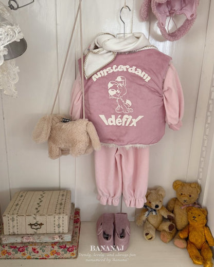 【予約】pick reversible vest / bananaj (XS-JS)