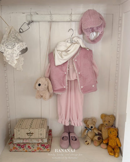 【予約】pick reversible vest / bananaj (XS-JS)