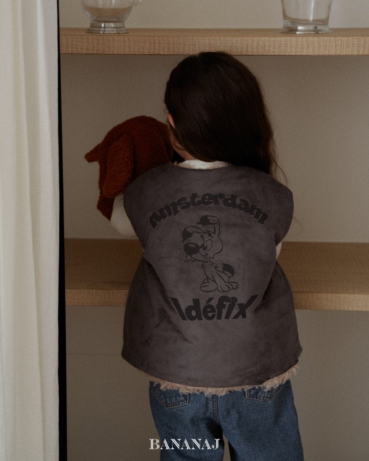 【予約】pick reversible vest / bananaj (XS-JS)