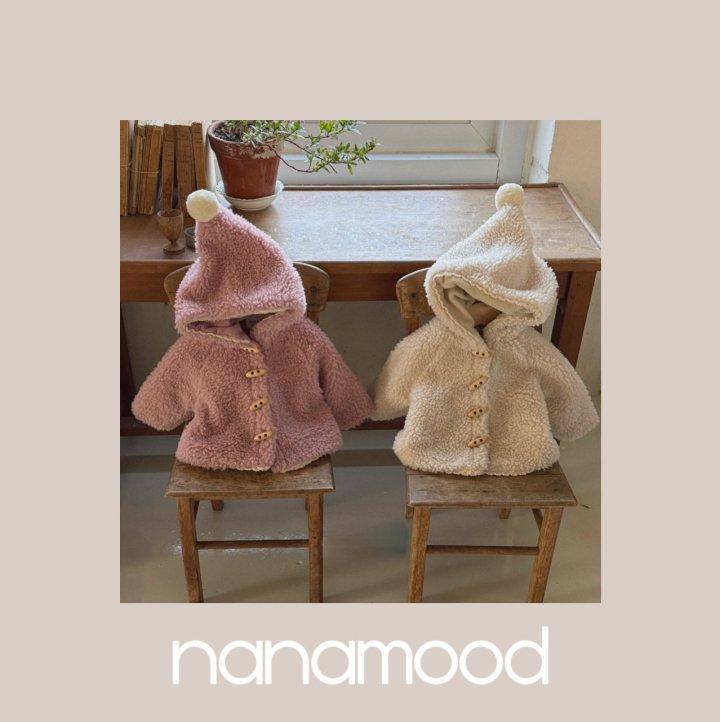 【予約】hood mongel coat  / nanamood  (6m-18m)꼬깔몽글코트