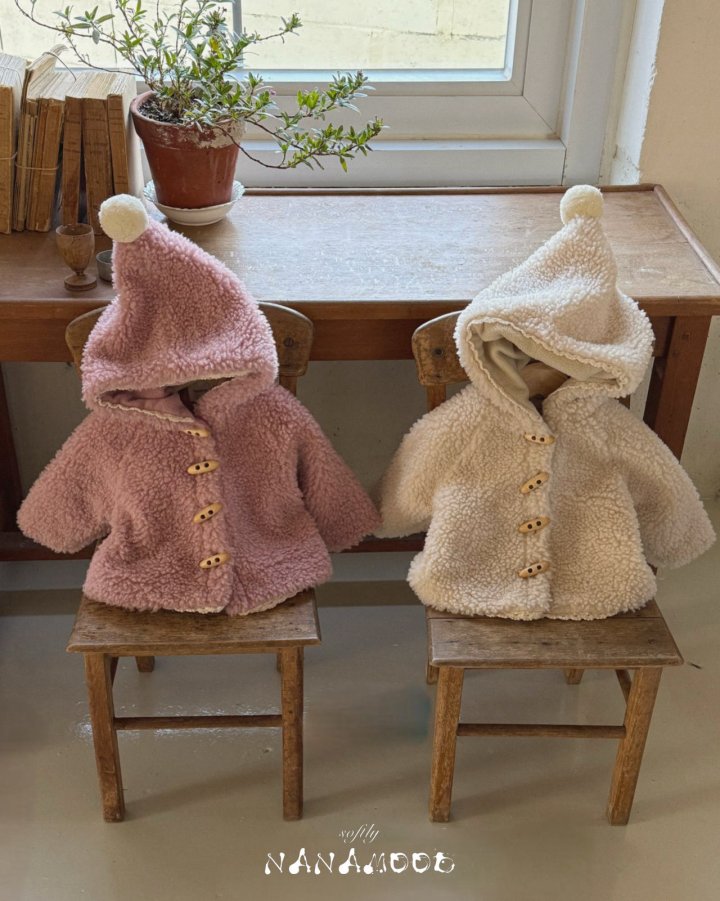 【予約】hood mongel coat  / nanamood  (6m-18m)꼬깔몽글코트