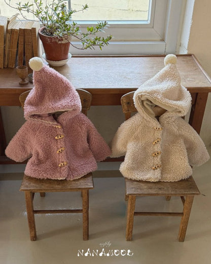 【予約】hood mongel coat  / nanamood  (6m-18m)꼬깔몽글코트