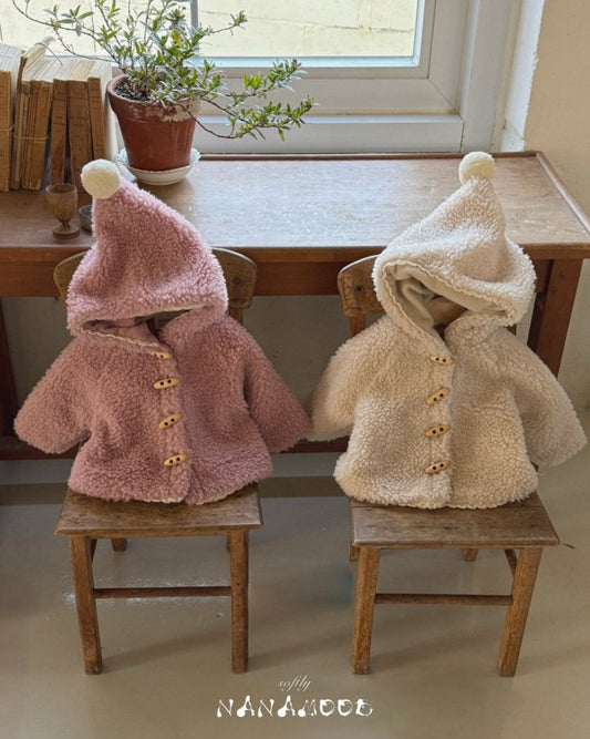 【予約】hood mongel coat  / nanamood  (6m-18m)꼬깔몽글코트
