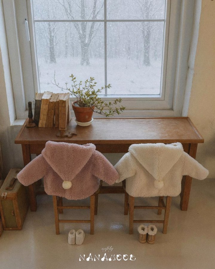 【予約】hood mongel coat  / nanamood  (6m-18m)꼬깔몽글코트