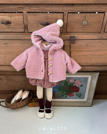 【予約】hood mongel coat  / nanamood  (6m-18m)꼬깔몽글코트