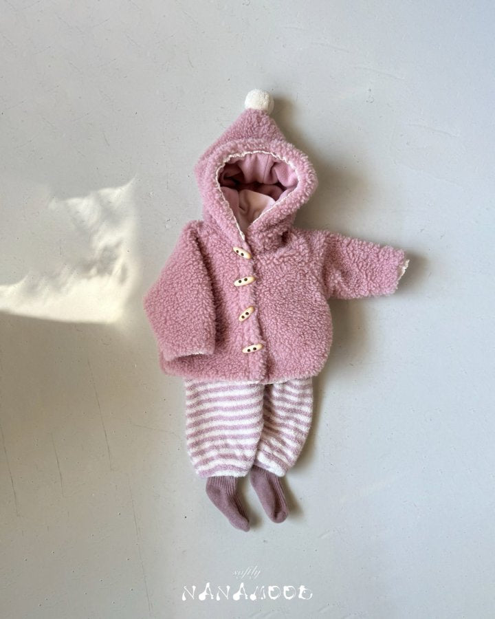 【予約】hood mongel coat  / nanamood  (6m-18m)꼬깔몽글코트