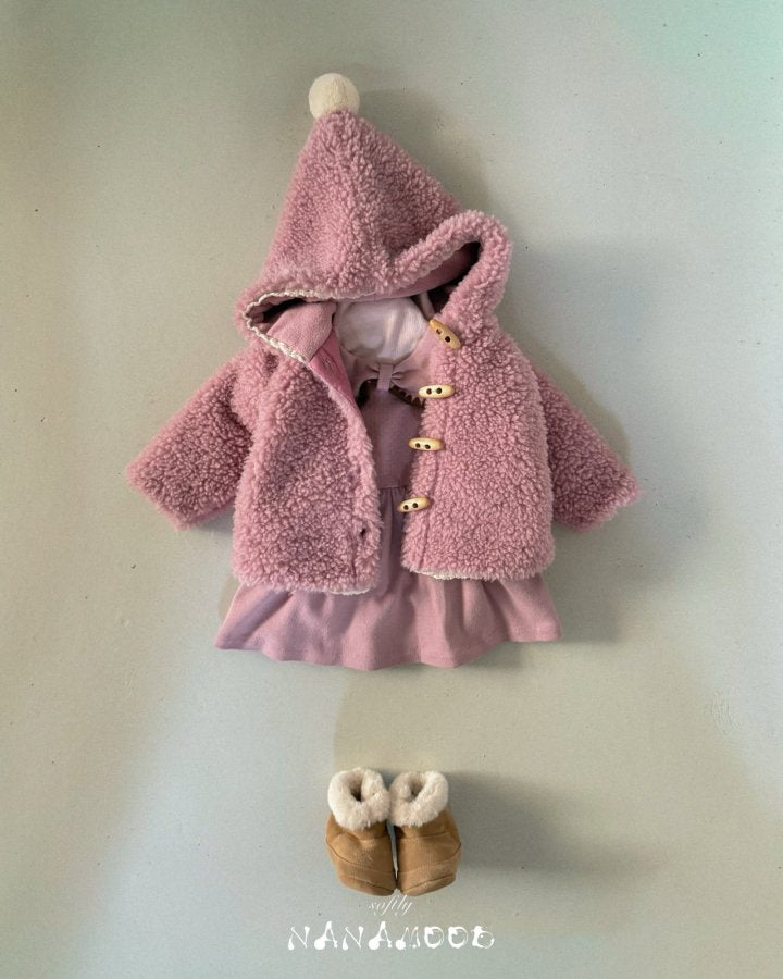 【予約】hood mongel coat  / nanamood  (6m-18m)꼬깔몽글코트