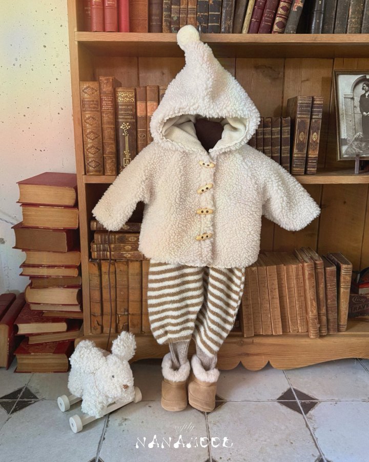 【予約】hood mongel coat  / nanamood  (6m-18m)꼬깔몽글코트