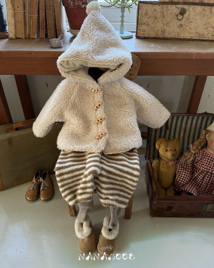 【予約】hood mongel coat  / nanamood  (6m-18m)꼬깔몽글코트