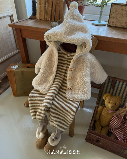 【予約】hood mongel coat  / nanamood  (6m-18m)꼬깔몽글코트