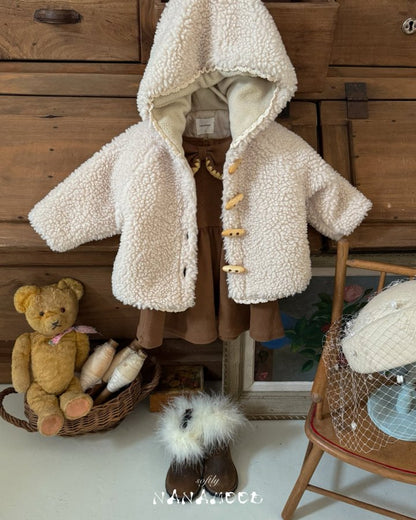 【予約】hood mongel coat  / nanamood  (6m-18m)꼬깔몽글코트