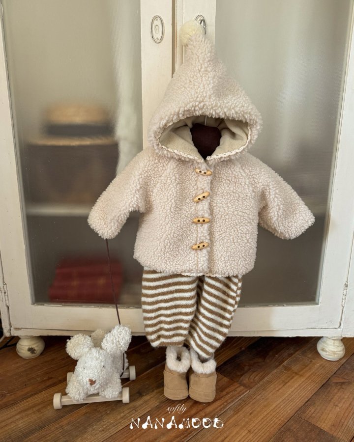 【予約】hood mongel coat  / nanamood  (6m-18m)꼬깔몽글코트