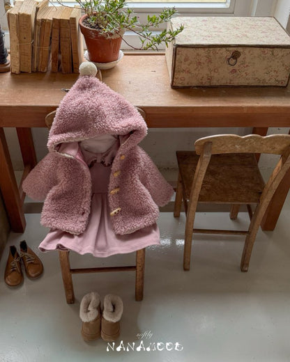 【予約】hood mongel coat  / nanamood  (6m-18m)꼬깔몽글코트