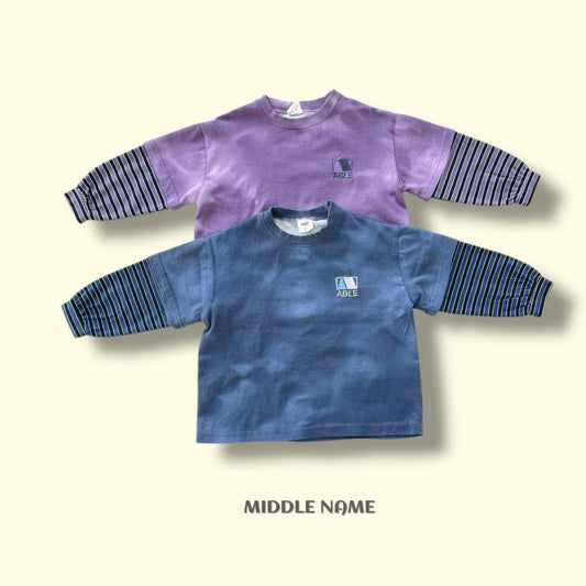 【予約】レイヤードTシャツ / middle name(S-JM) 꿀물나염