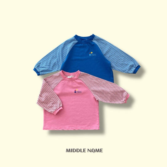 【予約】ミックスボーダーTシャツ / middle name(S-JM)