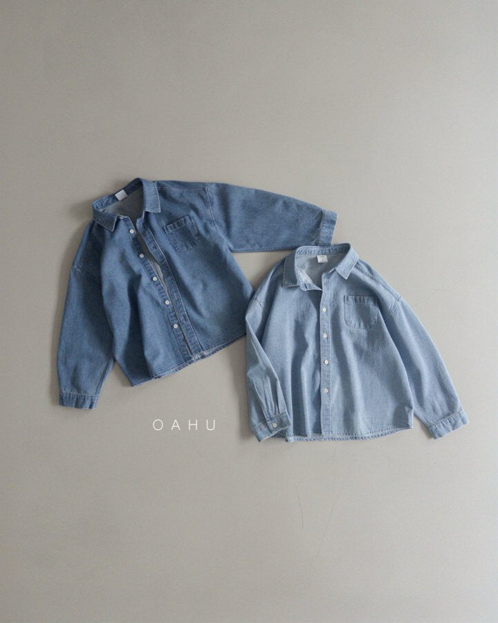 【予約】REデニムシャツ/ oahu(S-JXL) 리데님셔츠