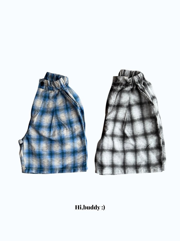 【予約】check bermuda pants / hibuddy(S-JL)