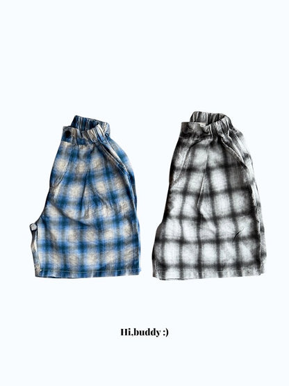 【予約】check bermuda pants / hibuddy(S-JL)