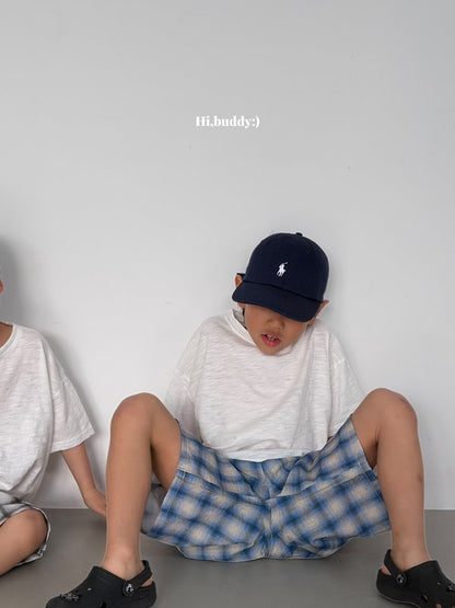 【予約】check bermuda pants / hibuddy(S-JL)