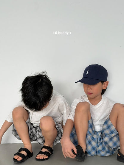 【予約】check bermuda pants / hibuddy(S-JL)