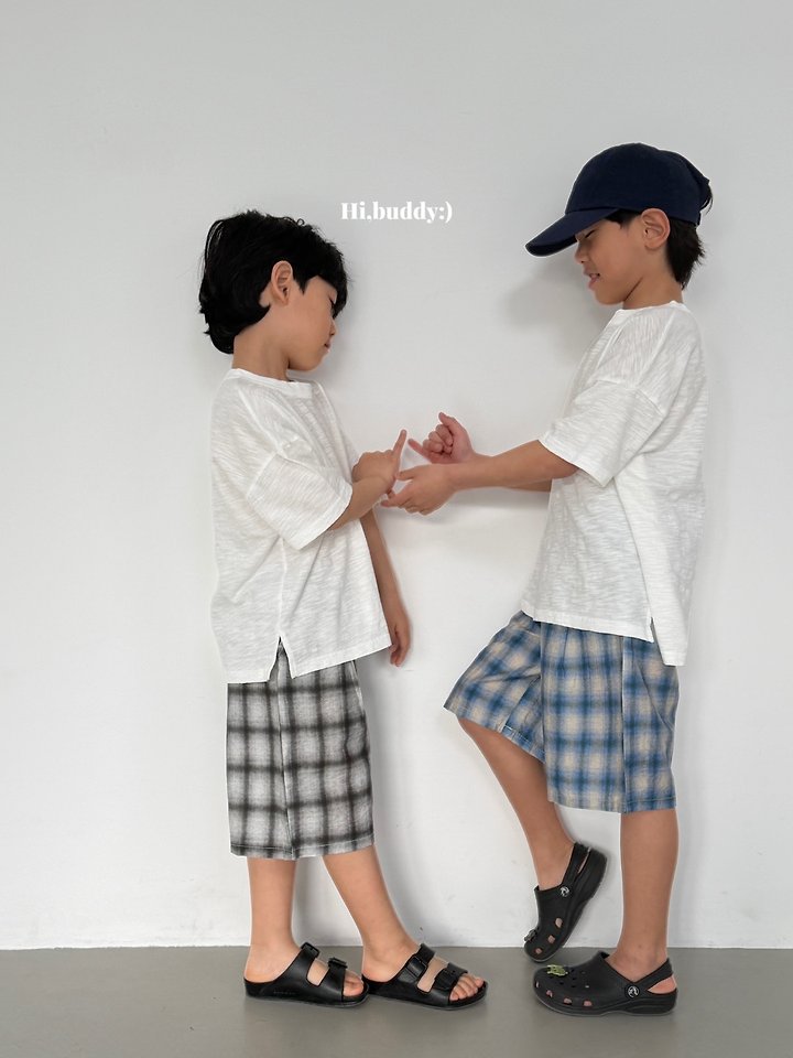 【予約】check bermuda pants / hibuddy(S-JL)
